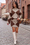 Wenrine Womens Camel Argyle Sweater Skirt Sets