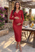 Wenrine Womens Burgundy Maternity Sweater Dress