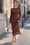Wenrine Womens Brown Tassel Hem Midi Dress