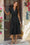 Wenrine Womens Black Cap Sleeve Lace Elastic Waist Beach Dresses