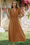 Wenrine Womens Caramel Cap Sleeve Lace Elastic Waist Beach Dresses