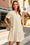 Wenrine Womens Apricot Ruffle Loose Fit  Mini Dress with Pockets