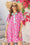 Wenrine Womens Rose Red Floral Collared Button Down Mini Dress