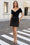 Wenrine Womens Black High Waisted Zipper Pleated Skirts