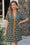 Wenrine Womens Black Floral Puff Sleeve Oversized Dresses