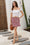 Wenrine Womens Burgundy Floral Ruffle High Waisted Skirt