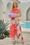 Wenrine Womens Light Pink Floral A Line Swing Maxi Dress