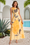 Wenrine Womens Yellow Floral A Line Swing Maxi Dress