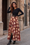 Wenrine Womens Burgundy Mesh Maxi Skirts