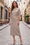 Wenrine Womens Gray Apricot Sweater Midi Dress