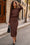 Wenrine Womens Brown Long Sleeve Midi Sweater Dresses