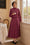 Wenrine Womens Burgundy Polka Dots Maxi Skirt Sets