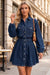 Wenrine Womens Blue Denim Mini Dress