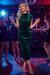 Wenrine Womens Green Sleeveless Velvet Dresses