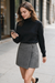 Wenrine Womens Grey Polka Dot Skorts