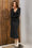 Wenrine Womens Black Sweater Knot V Neck Bodycon Dresses