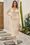 Wenrine Womens Apricot Sweater Knot V Neck Bodycon Dresses