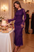 Wenrine Womens Dark Purple Ruffle Maxi Dress