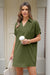 Wenrine Womens Army Green Swimsuit Coverup Shirt Dress