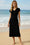 Wenrine Womens Black Short Sleeve T-Shirt Dress