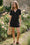 Wenrine Womens Black 2 Piece Skirt Sets
