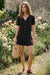 Wenrine Womens Black 2 Piece Skirt Sets