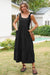 Wenrine Womens Black Sundress Summer Maxi Dress
