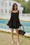 Wenrine Womens Black Sleeveless Romper Dress