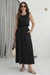 Wenrine Womens Black Casual Sleeveless 2 Piece Skirt Sets