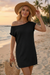 Wenrine Womens Black Casual Knitted Mini Dress