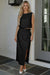 Wenrine Womens Black 2 Piece Skirt Sets