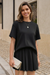 Wenrine Womens Black Two Piece Skirt Sets