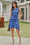 Wenrine Womens Blue Casual Tank Mini Dress