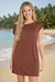 Wenrine Womens Brown Casual Knitted Mini Dress