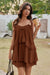 Wenrine Womens Caramel Sleeveless Romper Dress