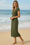 Wenrine Womens Green Short Sleeve T-Shirt Dress