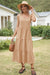 Wenrine Womens Khaki Sundress Summer Maxi Dress