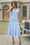 Wenrine Womens Light Blue Backless Formal Cocktail Maxi Dress
