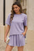 Wenrine Womens Light Purple Two Piece Skirt Sets