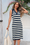 Wenrine Womens Grey Polo V Neck Striped Dress