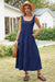 Wenrine Womens Navy Sundress Summer Maxi Dress