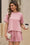Wenrine Womens Pink Two Piece Skirt Sets