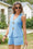 Wenrine Womens Sky Blue V Neck 2 Piece Outfits