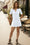 Wenrine Womens White 2 Piece Skirt Sets