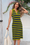 Wenrine Womens Yellow Polo V Neck Striped Dress