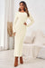 Wenrine Womens Apricot Sweater Maxi Dress