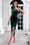 Wenrine Womens Dark Green One Shoulder Velvet Dresses