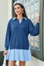 Wenrine Womens Navy Sweatshirt Dresses