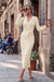 Wenrine Womens Apricot Sweater Midi Dress