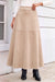 Wenrine Womens Apricot Faux Suede Maxi Skirt